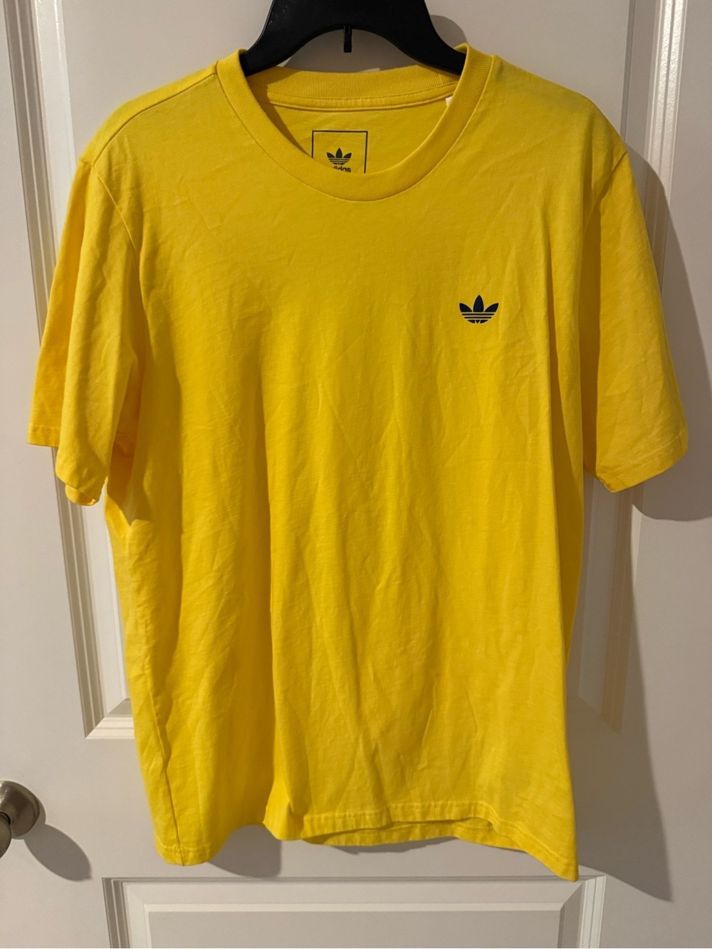 adidas Yellow Short Sleeve Trefoil Crew Tee